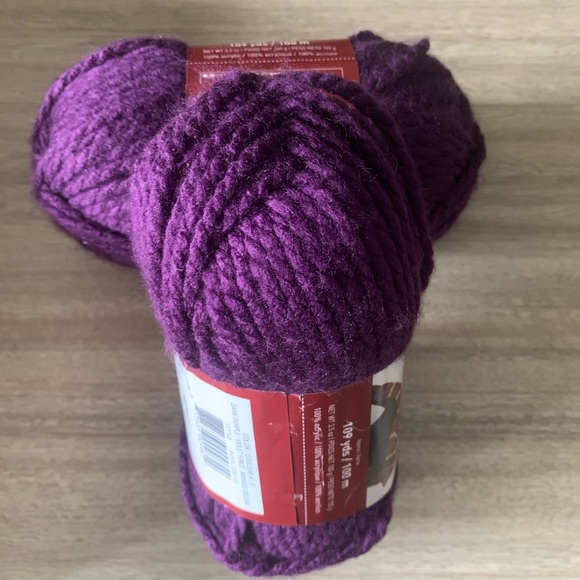 NWT 2 Loops & Threads Charisma Yarns Dark Purple Color Approximately 109yds/100m - Picture 3 of 3